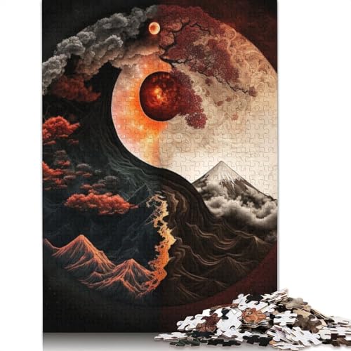 1000-teiliges Yin-Yang-Kunst-Puzzle für Erwachsene und Teenager, Lernspiele für zu Hause, DIY-Spielzeug, 1000 Stück (75 x 50 cm) von TBDUEPS