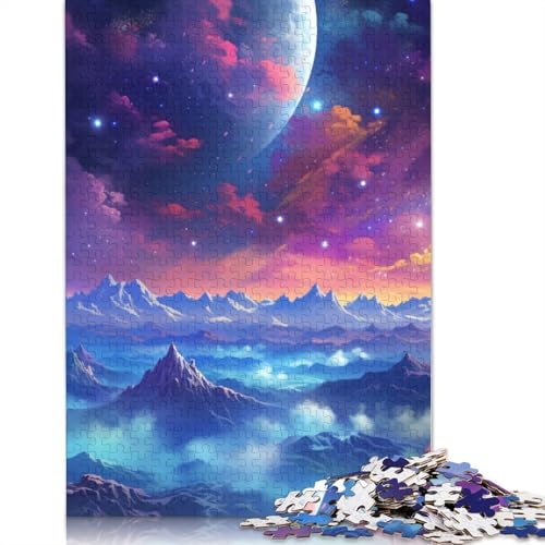 1000-teiliges buntes Galaxie-Puzzle für Erwachsene, Holzpuzzle für Erwachsene, für Familienspaß und Spieleabend, 1000 Teile (75 x 50 cm) von TBDUEPS