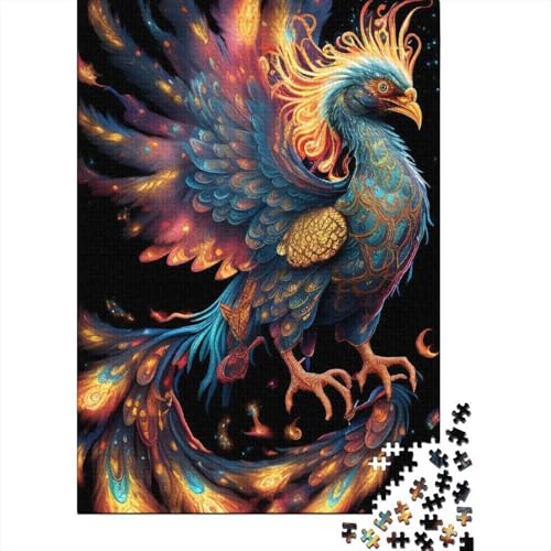 1000-teiliges buntes Pfauentier-Puzzle für Erwachsene und Teenager. Holzpuzzle für Familienspaß und Spieleabende. 1000 Teile (38 x 26 cm) von TBDUEPS