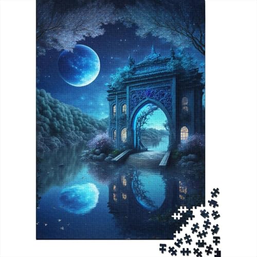 1000-teiliges buntes Traumlandschafts-Puzzle für Erwachsene, Holzpuzzle für Erwachsene und Teenager, Lernpuzzle, 1000 Teile (38 x 26 cm) von TBDUEPS