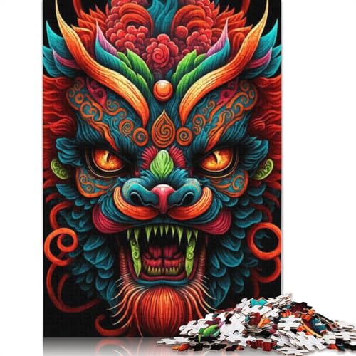1000-teiliges farbenfrohes Löwen-Puzzle für Erwachsene und Teenager, 1000 Teile (75 x 50 cm) von TBDUEPS