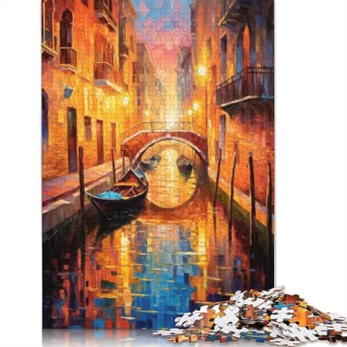 1500 Teile „EIN Kanal in Venedig“ für Erwachsene, schwierige Puzzles, Holzpuzzles für Teenager, Geschenke, Heimdekoration, Puzzlespielzeug, 1500 Teile (85 x 57 cm) von TBDUEPS