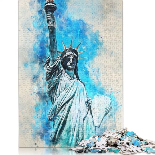 1500 Teile „New York in Aquarell 3“ für Erwachsene. Schwieriges Holzpuzzle für Erwachsene und Jugendliche ab 12 Jahren. 1500 Teile (85 x 57 cm) von TBDUEPS