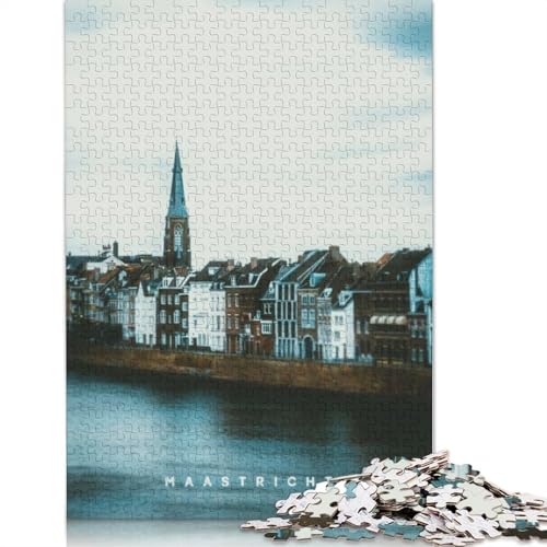 1500 Teile Maastricht für Erwachsene, schwierige Holzpuzzles, Puzzles für Erwachsene, Lernspiel, Herausforderungsspielzeug, 1500 Teile (85 x 57 cm) von TBDUEPS