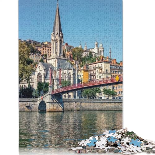 1500 Teile Schönes Lyon-Poster für Erwachsene, schwierige Holzpuzzles, Puzzles für Erwachsene, Lernspiel, Herausforderungsspielzeug, 1500 Teile (85 x 57 cm) von TBDUEPS