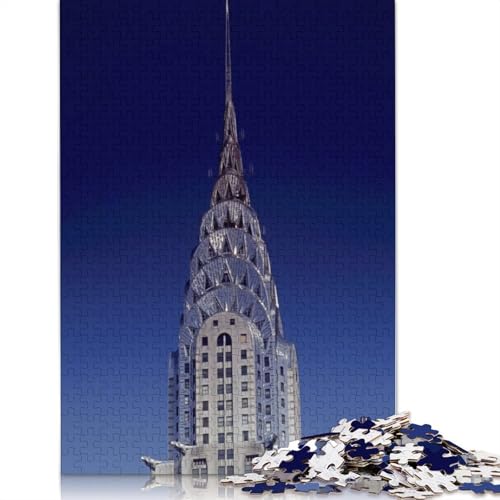1500-teiliges Chrysler Building-Puzzle für Erwachsene Teenager, Puzzle für Erwachsene, Lernspiel für Erwachsene, 1500 Teile (85 x 57 cm) von TBDUEPS