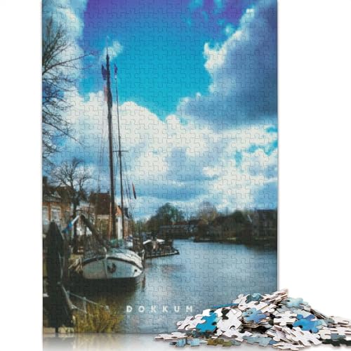 1500-teiliges Dokkum-Puzzle für Erwachsene, Holzpuzzle für Erwachsene und Jugendliche, Lernspielzeug, 1500 Teile (85 x 57 cm) von TBDUEPS