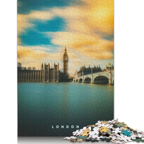 1500-teiliges London-Puzzle für Erwachsene Teenager, Puzzle für Erwachsene, Lernspiel für Erwachsene, 1500 Teile (85 x 57 cm) von TBDUEPS