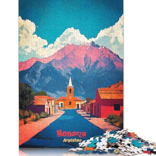 1500-teiliges Mendoza-Kunstposter-Puzzle für Erwachsene, Puzzle für Erwachsene und Jugendliche, Lernspiel, 1500 Teile (85 x 57 cm) von TBDUEPS