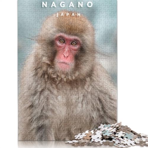 1500-teiliges Nagano-Affen-Puzzle für Erwachsene und Teenager. Holzpuzzle für Erwachsene, Lernspiel, Herausforderungsspielzeug, 1500 Teile (85 x 57 cm) von TBDUEPS