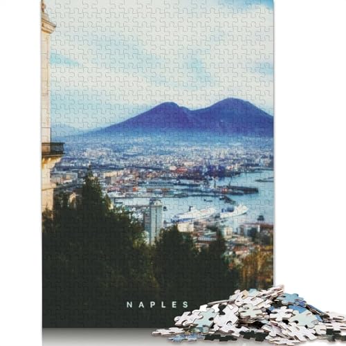 1500-teiliges Neapel-Puzzle für Erwachsene Teenager, Holzpuzzles für Teenager, Geschenke, Entspannungspuzzles, Spiele, 1500 Teile (85 x 57 cm) von TBDUEPS