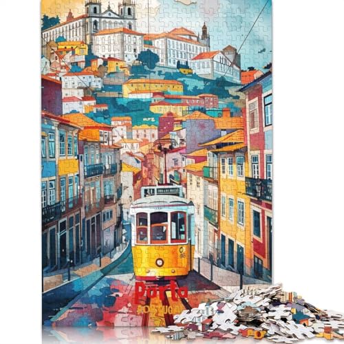 1500-teiliges Porto-Kunstposter für Erwachsene, schwierige Holzpuzzles, Puzzles für Erwachsene, Lernspiel, Herausforderungsspielzeug, 1500 Stück (85 x 57 cm) von TBDUEPS