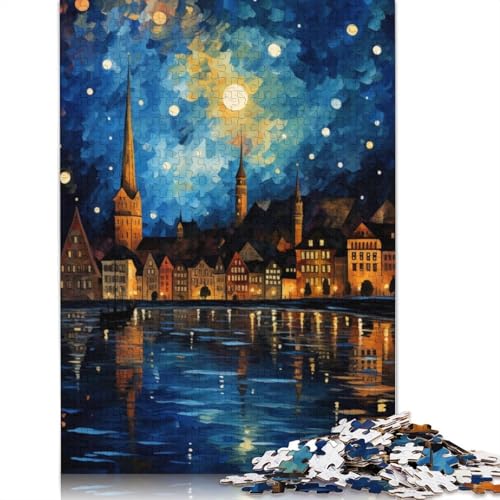 1500-teiliges Puzzle „Friedlicher Spaziergang in Zürich“ für Erwachsene Teenager. Holzpuzzle für Erwachsene, Lernspiel, Herausforderungsspielzeug, 1500 Teile (85 x 57 cm) von TBDUEPS