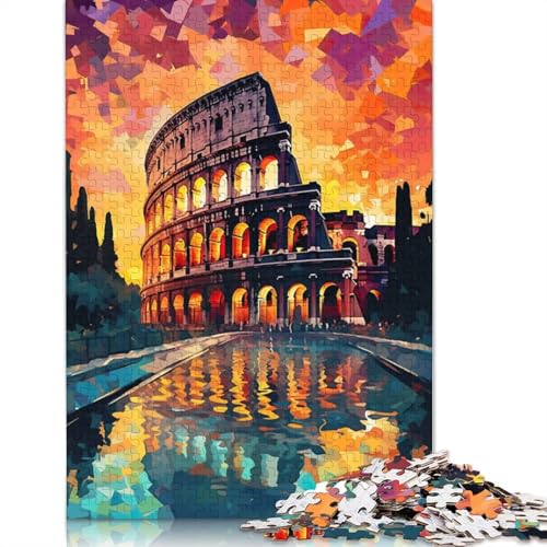 1500-teiliges Puzzle „Kolosseum in Rom“ für Erwachsene Teenager, Puzzle für Erwachsene, Lernspiel für Erwachsene, 1500 Teile (85 x 57 cm) von TBDUEPS