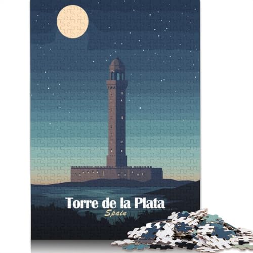 1500-teiliges Puzzle „Torre De La Plata, Spanien“ für Erwachsene und Teenager. Puzzles für Erwachsene und Teenager, ab 14 Jahren. 1500 Teile (85 x 57 cm) von TBDUEPS