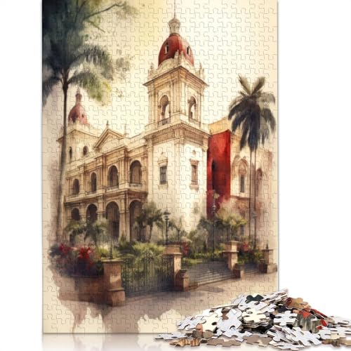 1500-teiliges Puzzle mit dem Kloster von San Francisco für Erwachsene Teenager, Holzpuzzles für Erwachsene, Heimdekoration, Puzzlespielzeug, 1500 Teile (85 x 57 cm) von TBDUEPS