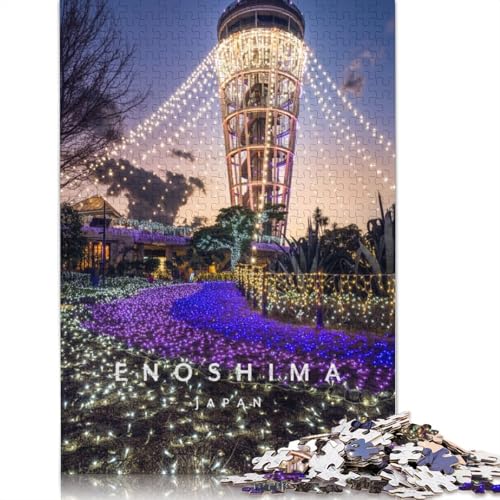 1500-teiliges Puzzle zum Thema Enoshima-Observatorium für Erwachsene Teenager, Holzpuzzles für Erwachsene, Heimdekoration, Puzzlespielzeug, 1500 Teile (85 x 57 cm) von TBDUEPS