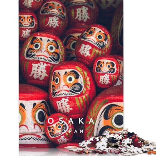 520-teiliges Daruma-Puppen-Puzzle für Erwachsene, Holzpuzzles für und Teenager, Familienunterhaltungsspielzeug, 520 Teile (52 x 38 cm) von TBDUEPS