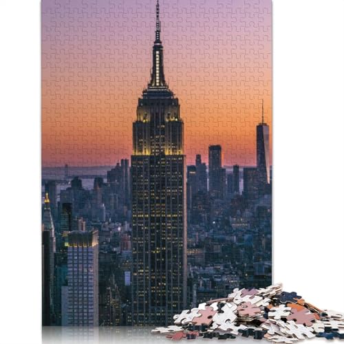 520-teiliges Empire State Building für Erwachsene, schwierige Holzpuzzles, Puzzles für Erwachsene, Lernspiel, Herausforderungsspielzeug, 520 Stück (52 x 38 cm) von TBDUEPS