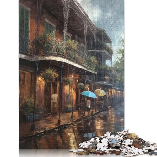 520-teiliges Puzzle „New Orleans Charm USA“ für Erwachsene Teenager, Holzpuzzles für Erwachsene, Heimdekoration, Puzzlespielzeug, 520 Stück (52 x 38 cm) von TBDUEPS