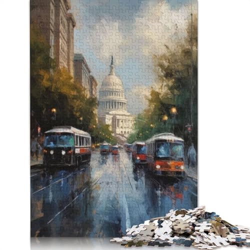 520-teiliges Puzzle „Washington DC Art USA“ für Erwachsene, Holzpuzzles für & Teenager, Familienunterhaltungsspielzeug, 520 Stück (52 x 38 cm) von TBDUEPS