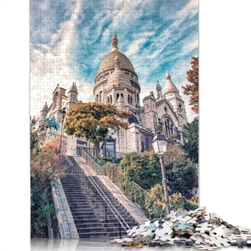 520-teiliges Puzzle mit Montmartre-Vibes-Poster für Erwachsene Teenager. Holzpuzzles für Teenager, Geschenke, Entspannungspuzzles, Spiele, 520 Stück (52 x 38 cm) von TBDUEPS