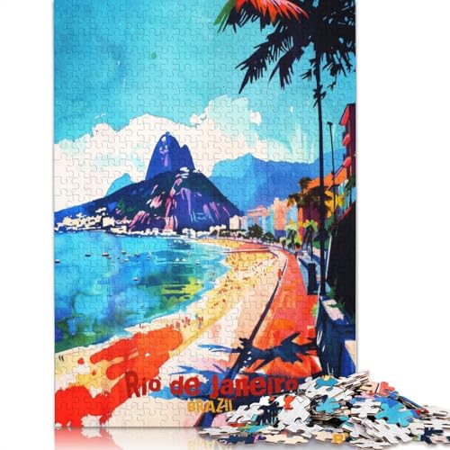 520-teiliges Rio De Janeiro-Kunstposter-Puzzle für Erwachsene, Lernspiele für Zuhause, DIY-Spielzeug, 520 Stück (52 x 38 cm) von TBDUEPS
