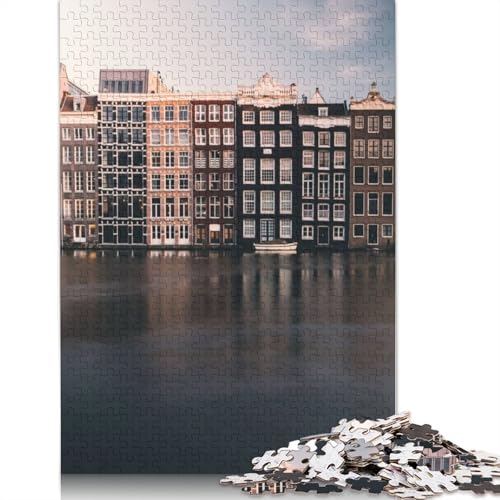 Amsterdam Puzzle 1000 Teile, Puzzle für Erwachsene, Puzzles für Teenager, Geschenke, Lernspiel, Herausforderungsspielzeug, 1000 Stück (75 x 50 cm) von TBDUEPS