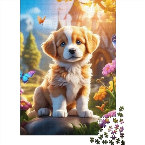 Animal Art Hundepuzzle 1000 Teile Holzpuzzles für Erwachsene und Teenager Familienspiel 1000 Stück (38 x 26 cm) von TBDUEPS
