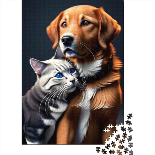 Animal Art Hundepuzzle für Erwachsene, 1000 Teile, Puzzles für Erwachsene und Teenager ab 12 Jahren, 1000 Teile (38 x 26 cm) von TBDUEPS