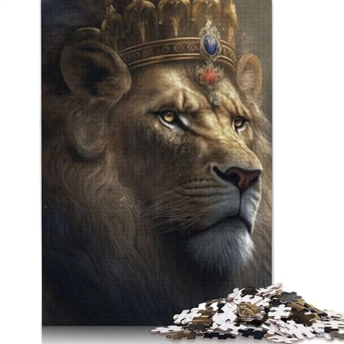 Animal Art Löwen-Puzzle für Erwachsene und Jugendliche, 1000 Teile, Holzpuzzle für Erwachsene, Puzzles für Jugendliche ab 12 Jahren, (75 x 50 cm) von TBDUEPS