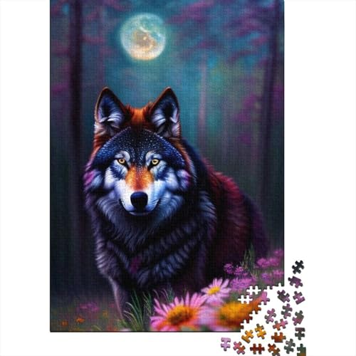 Animal Art Wolf-Puzzles für Erwachsene, 1000 Teile, Puzzles für Erwachsene und Teenager ab 12 Jahren, 1000 Teile (38 x 26 cm) von TBDUEPS