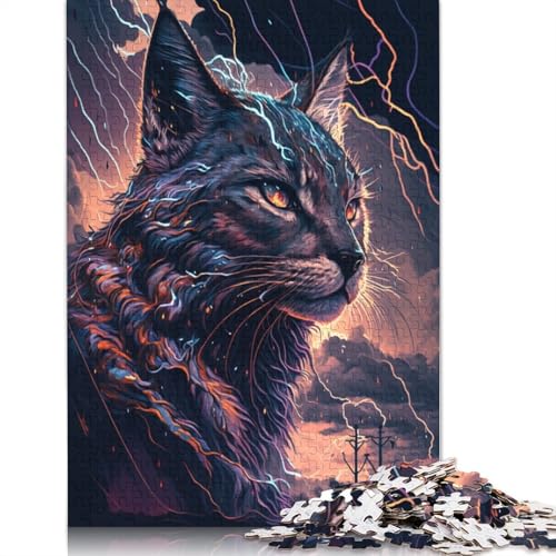 Animal Fantasy Lynx Puzzle DIY Spiel Papier Rechteckiges Puzzle für Jungen oder Mädchen Geburtstagsgeschenk 1000 Teile (75x50cm) von TBDUEPS