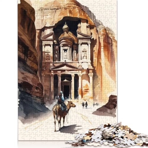 Aquarell-Petra-Puzzles für Erwachsene, 520 Teile, Holzpuzzle für Erwachsene und Jugendliche, Heimdekoration, Puzzlespielzeug, 520 Teile (52 x 38 cm) von TBDUEPS