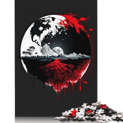 Art Dark Minimalism Puzzle 1000 Teile Schwer Puzzle Spielzeug Pädagogisches Spiel Impossible Herausforderungsspielzeug Für Erwachsene Kinder 1000pcs (38x26cm) von TBDUEPS