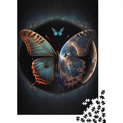 Art Dream Butterfly Puzzle, Dekompressionsspielzeug, rechteckiges Papierpuzzle für Kinder und Erwachsene ab 12 Jahren, 300 Teile (40 x 28 cm) von TBDUEPS
