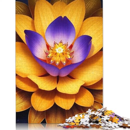 Art Flowers 1000-teiliges Holzpuzzle für Erwachsene, Puzzle, Lernspiel, Herausforderungsspielzeug, 1000 Teile (75 x 50 cm) von TBDUEPS