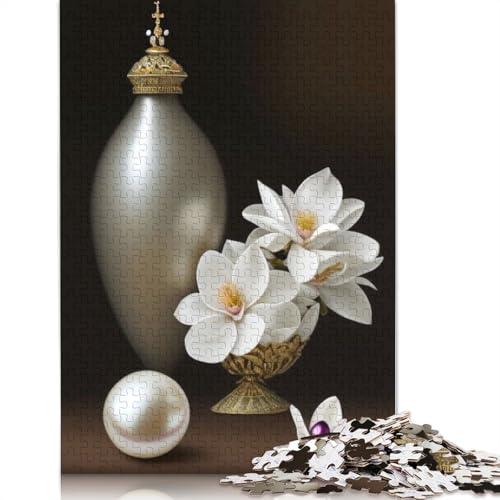 Art Flowers 1000-teiliges Puzzle, Holzpuzzle für Teenager, lustige Puzzles 1000 Teile (75 x 50 cm) von TBDUEPS
