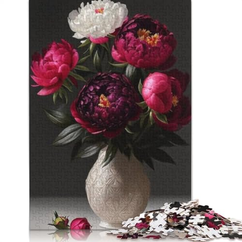 Art Flowers 1000-teiliges Puzzle, Holzpuzzle für Teenager, lustige Puzzles 1000 Teile (75 x 50 cm) von TBDUEPS