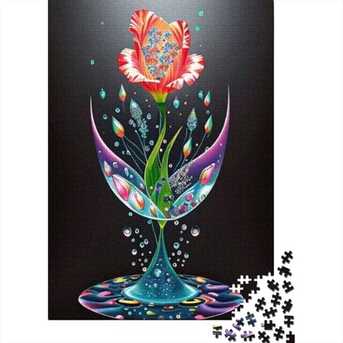 Art Flowers 1000-teiliges Puzzle für Erwachsene und Teenager, Teenager, Mann, Frau, Geschenk, 1000 Teile (38 x 26 cm) von TBDUEPS