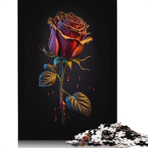 Art Flowers 1000-teiliges Puzzle für Teenager, Geschenke, Holzpuzzle, Puzzle für Erwachsene, Lernspiele für zu Hause, DIY-Spielzeug, 1000 Teile (75 x 50 cm) von TBDUEPS