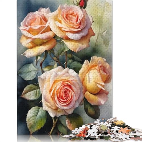 Art Flowers Holzpuzzle 1000 Teile Puzzle für Erwachsene Lernspiel Herausforderung Spielzeug 1000 Stück (75x50cm) von TBDUEPS