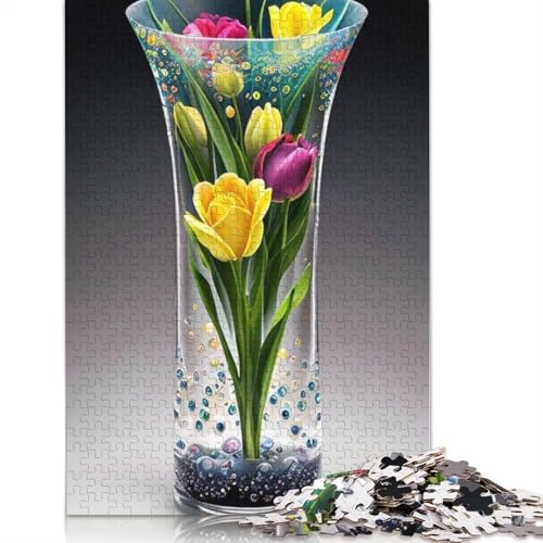 Art Flowers Holzpuzzle 1000 Teile Puzzle für Erwachsene Lernspiel Herausforderung Spielzeug 1000 Stück (75x50cm) von TBDUEPS