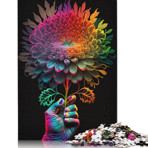 Art Flowers Puzzle DIY Spiel Papier Rechteckiges Puzzle für Jungen oder Mädchen Geburtstagsgeschenk 1000 Teile (75x50cm) von TBDUEPS