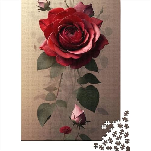 Art Flowers Puzzles für Erwachsene, 1000 Teile, Puzzles für Erwachsene und Teenager ab 12 Jahren, 1000 Teile (38 x 26 cm) von TBDUEPS