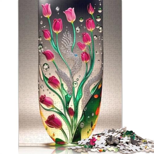 Art Flowers Puzzles für Erwachsene, 1000-teiliges Puzzle für Teenager ab 12 Jahren, 1000 Teile (75 x 50 cm) von TBDUEPS
