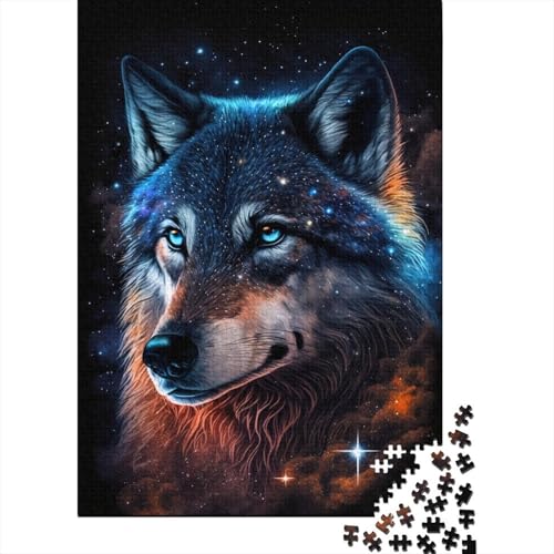 Art Galaxy Wolf Puzzle, DIY-Spiel, Premium-Karton-Puzzle für Damen und Herren, 300 Teile (40 x 28 cm) von TBDUEPS