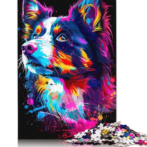 Art Graffiti Dog Puzzles für Erwachsene, 1000-teiliges Puzzle für Teenager ab 12 Jahren, 1000 Teile (75 x 50 cm) von TBDUEPS