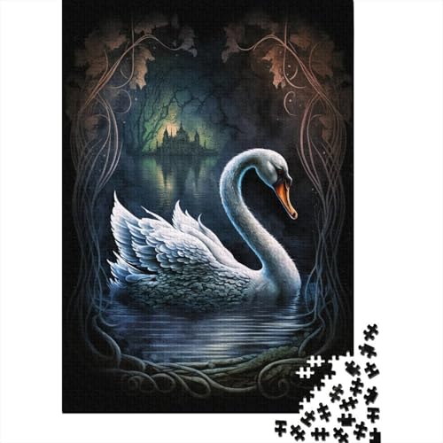 Art White Swan Puzzle Fun Premium-Puzzle aus Karton für Erwachsene und Teenager, 300 Teile (40 x 28 cm) von TBDUEPS