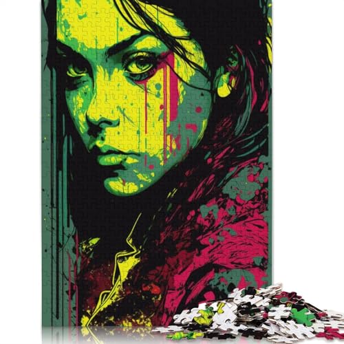 Art Women 1000-teiliges Holzpuzzle für Erwachsene, Puzzles, Lernspiel, Herausforderungsspielzeug, 1000 Stück (75 x 50 cm) von TBDUEPS